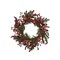 Transpac 24" Multicolor Glitter Pomegranate Wreath, Artificial Floral Wreath, Plastic, 5" Height, Indoor Christmas Decor